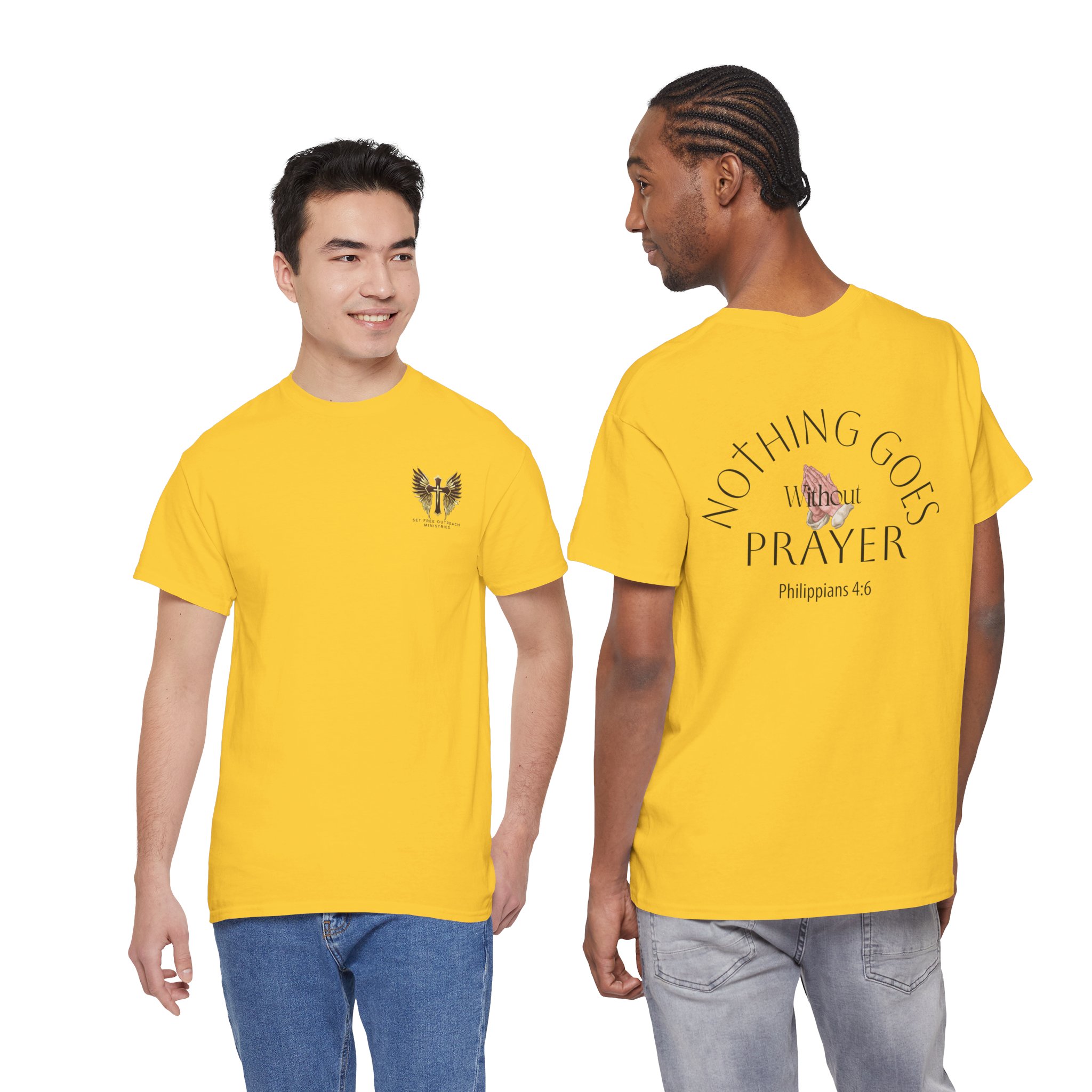 Nothing Goes Without Prayer T-Shirt – Philippians 4:6 Scripture Tee | Inspirational Christian Apparel - Image 36
