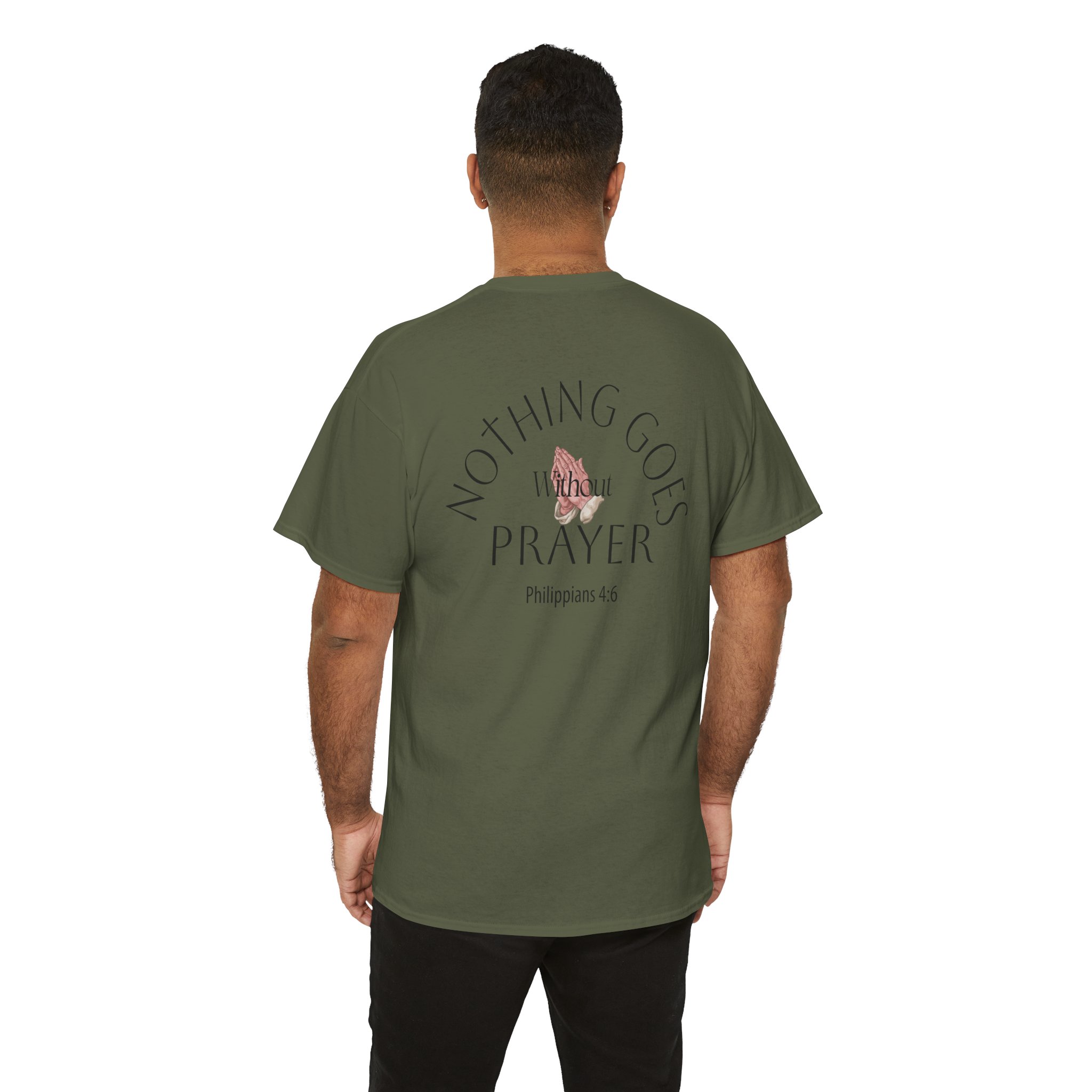 Nothing Goes Without Prayer T-Shirt – Philippians 4:6 Scripture Tee | Inspirational Christian Apparel - Image 8