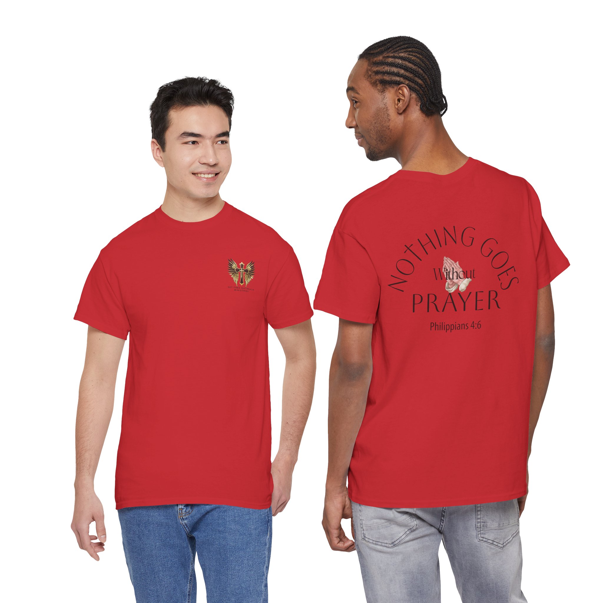 Nothing Goes Without Prayer T-Shirt – Philippians 4:6 Scripture Tee | Inspirational Christian Apparel - Image 107