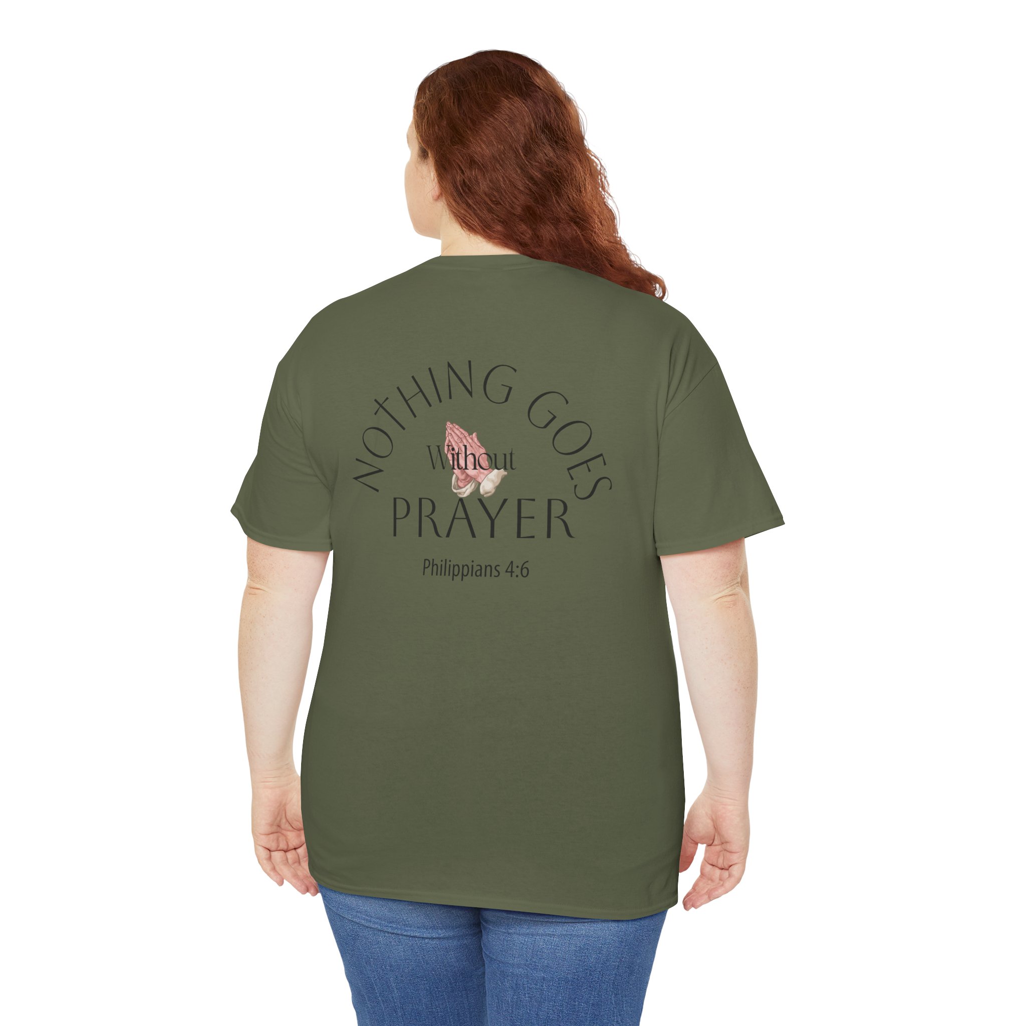 Nothing Goes Without Prayer T-Shirt – Philippians 4:6 Scripture Tee | Inspirational Christian Apparel - Image 6