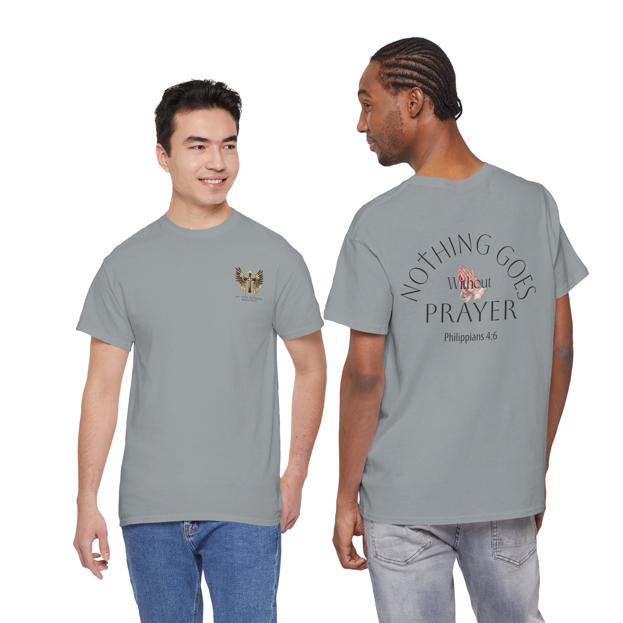 Nothing Goes Without Prayer T-Shirt – Philippians 4:6 Scripture Tee | Inspirational Christian Apparel - Image 55
